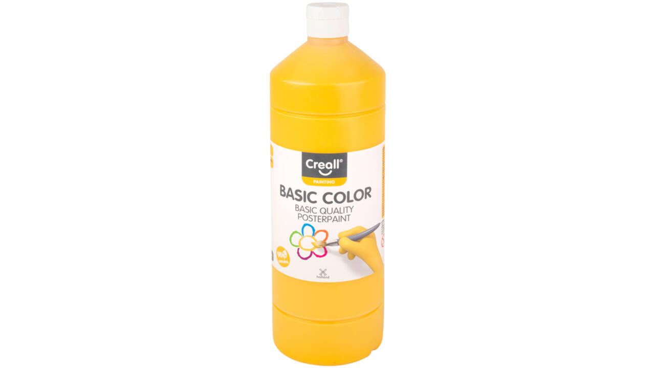Plakkaatverf Creall basic donkergeel 1000ml