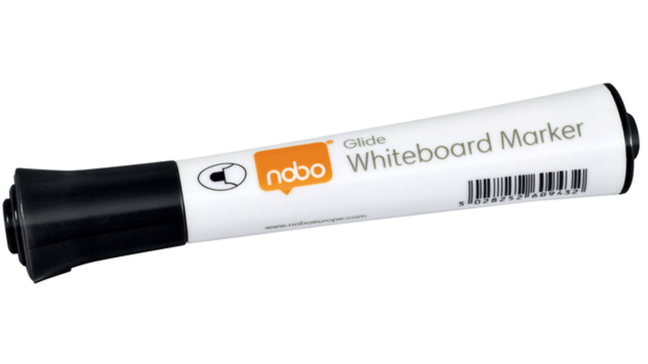 Viltstift Nobo whiteboard Glide rond zwart 2mm