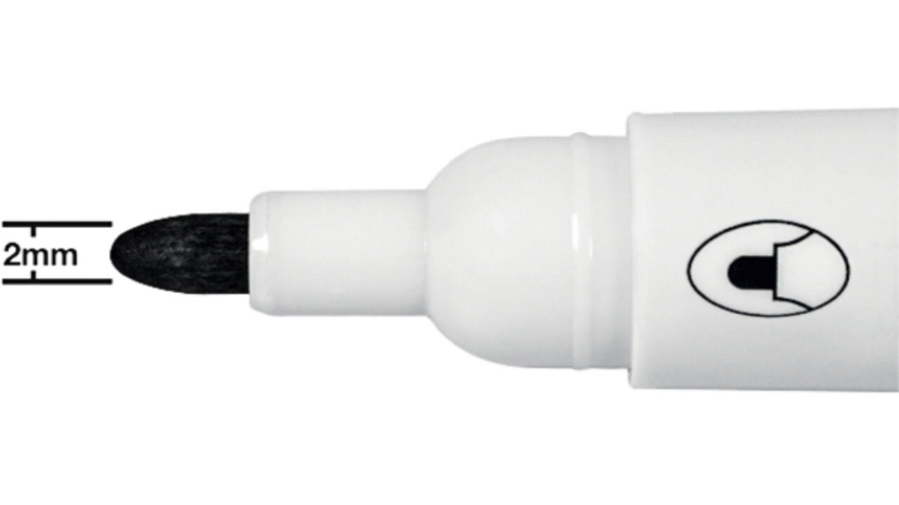 Viltstift Nobo whiteboard Glide rond zwart 2mm