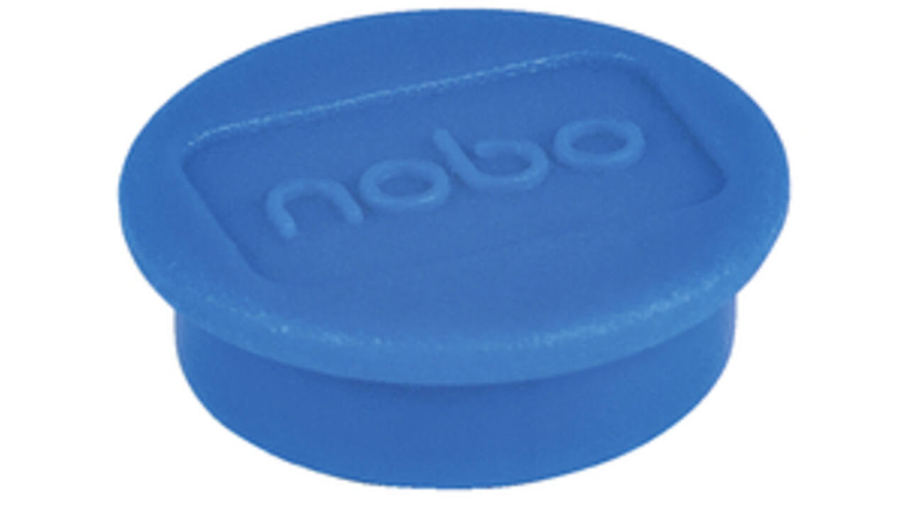 Magneet Nobo 13mm 100gr blauw 10stuks