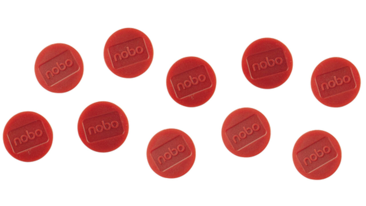 Magneet Nobo 32mm 800gr rood 10 stuks