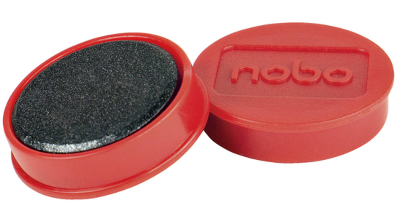 Magneet Nobo 32mm 800gr rood 10 stuks