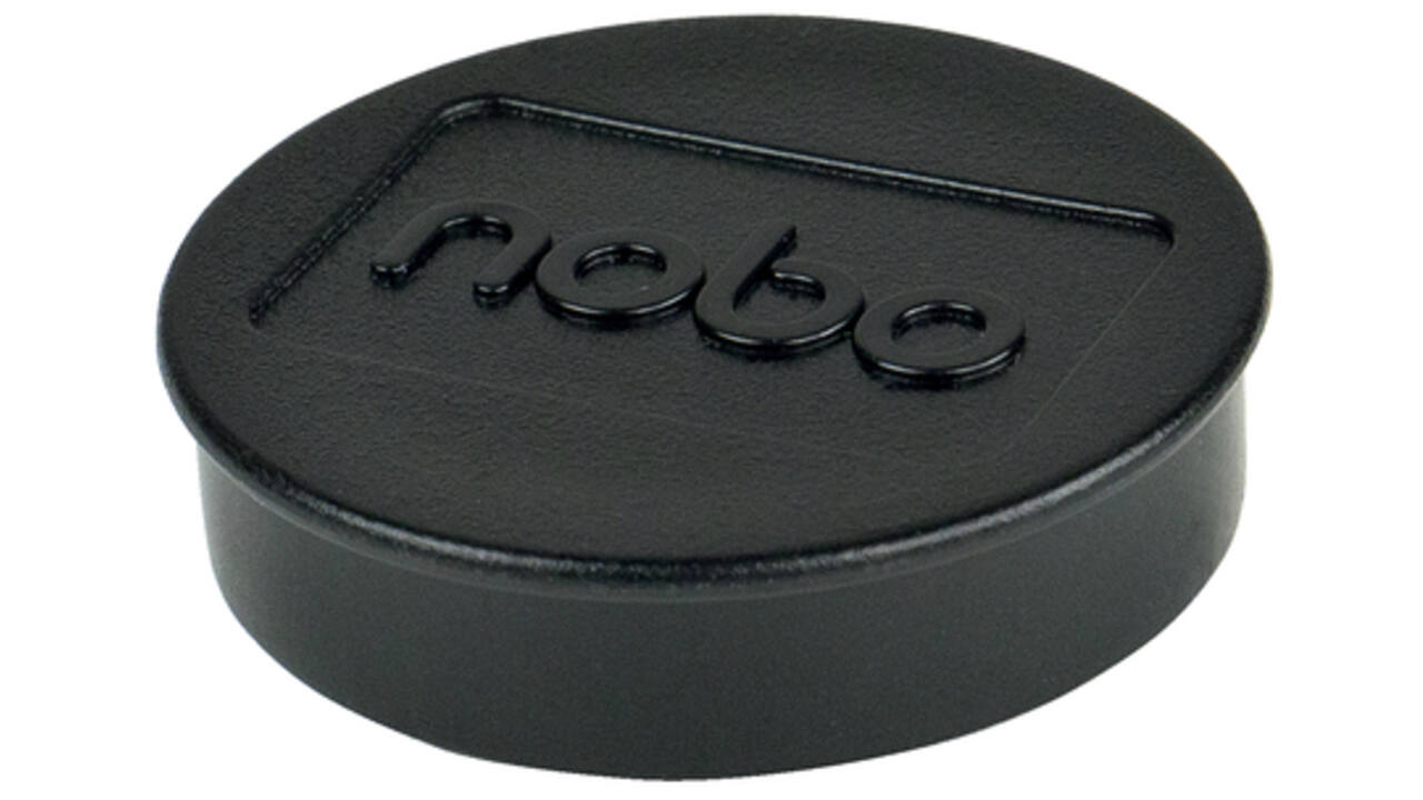 Magneet Nobo 38mm 2500gr zwart 10 stuks