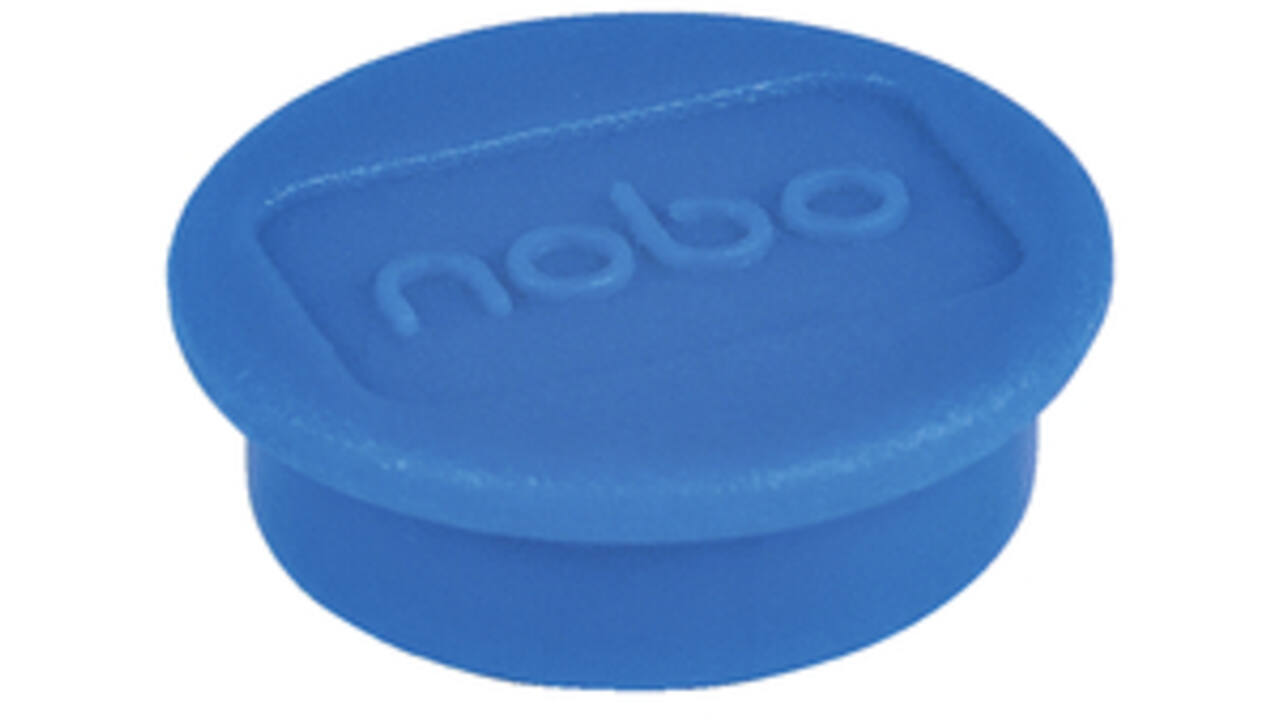 Magneet Nobo 24mm 600gr blauw 10stuks