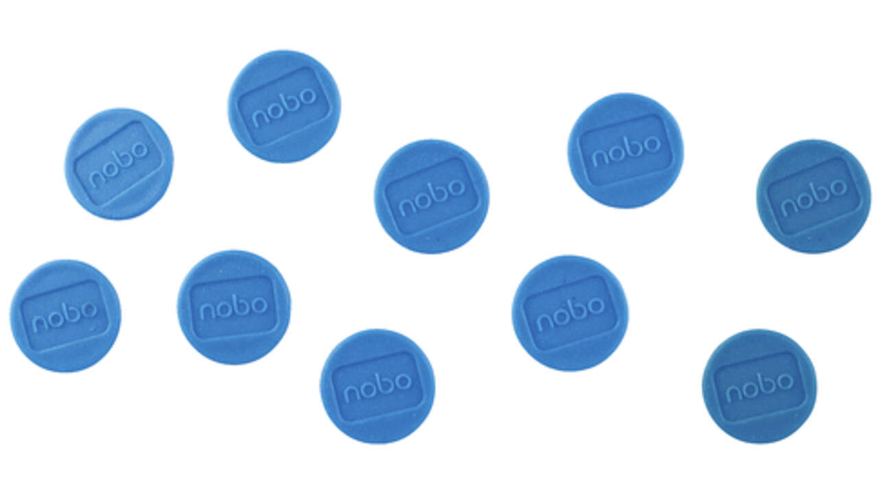 Magneet Nobo 24mm 600gr blauw 10stuks