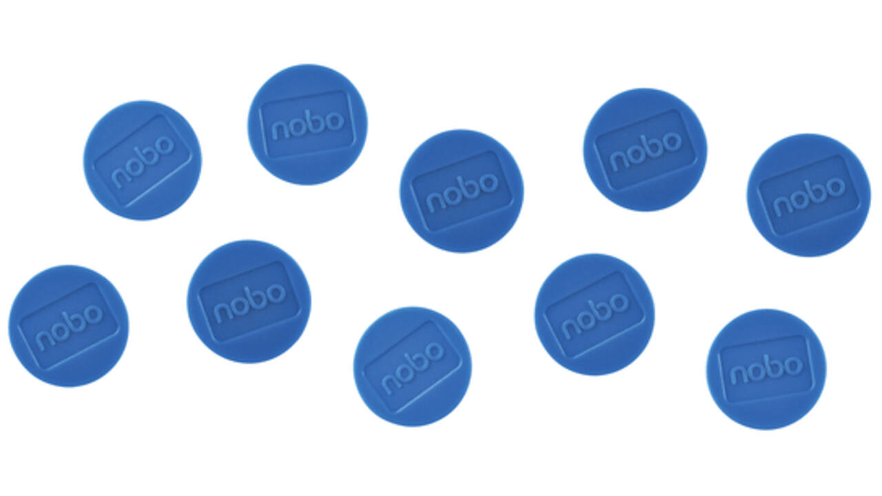 Magneet Nobo 32mm 800gr blauw 10stuks