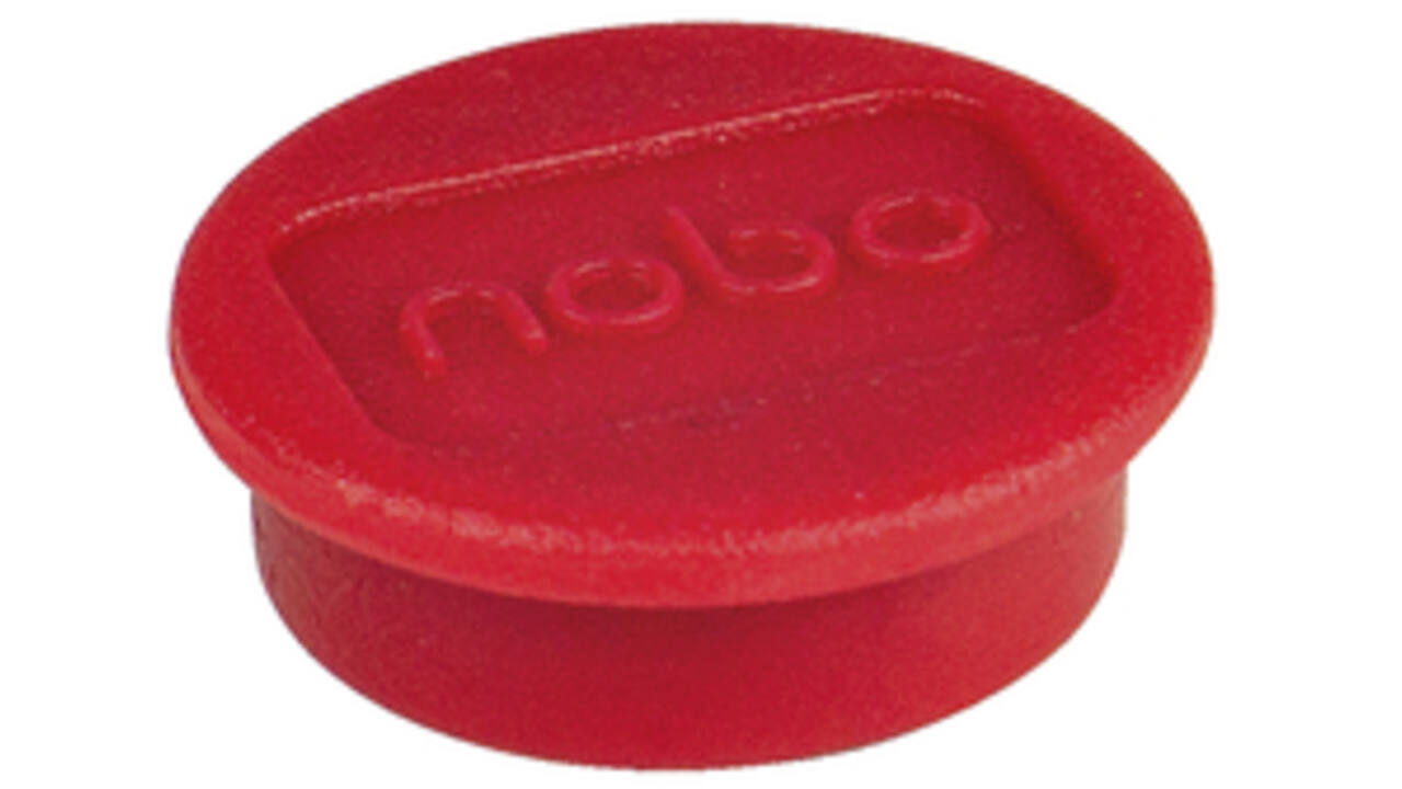 Magneet Nobo 24mm 600gr rood 10 stuks