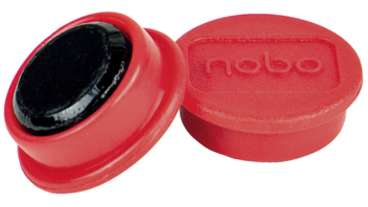 Magneet Nobo 24mm 600gr rood 10 stuks