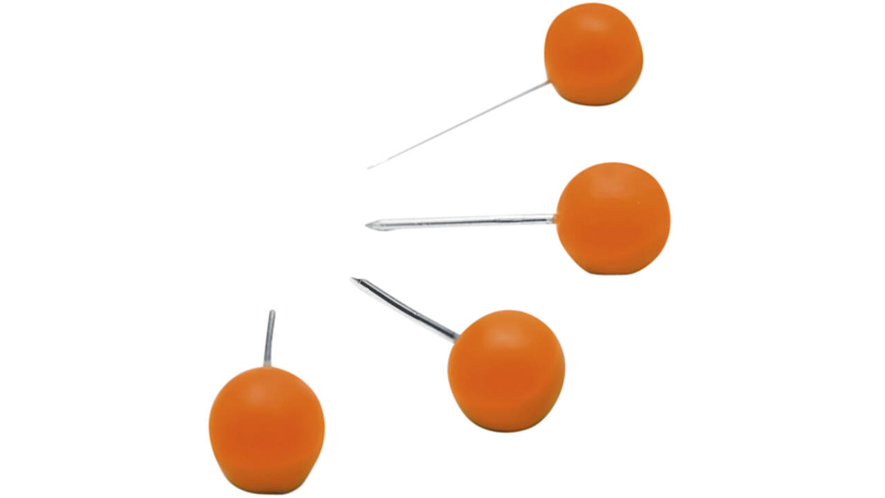 Prikbordspeld Nobo oranje 100 stuks