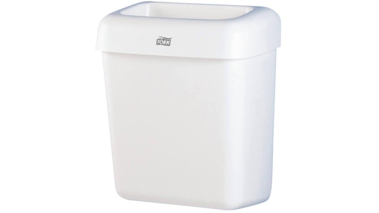 Afvalbak Tork B2 open inworp 20 liter wit 226100