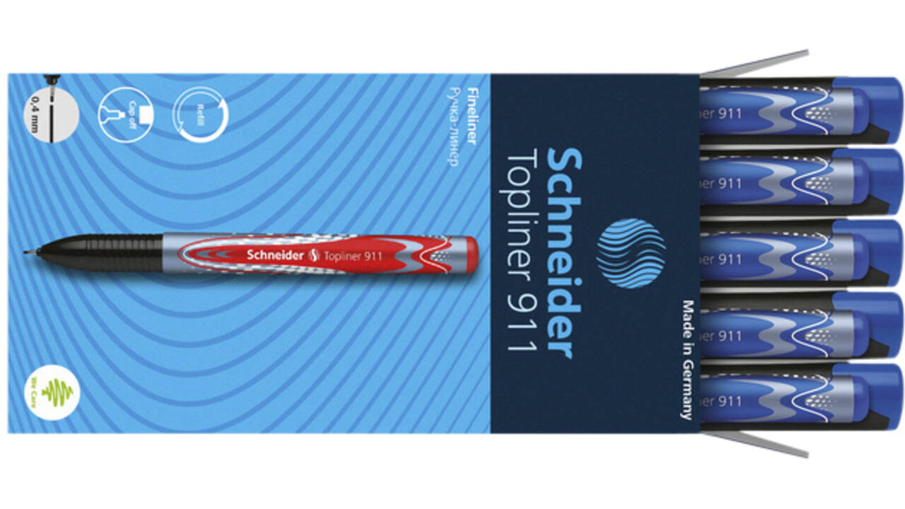 Fineliner Schneider Topliner 911 0.4mm blauw