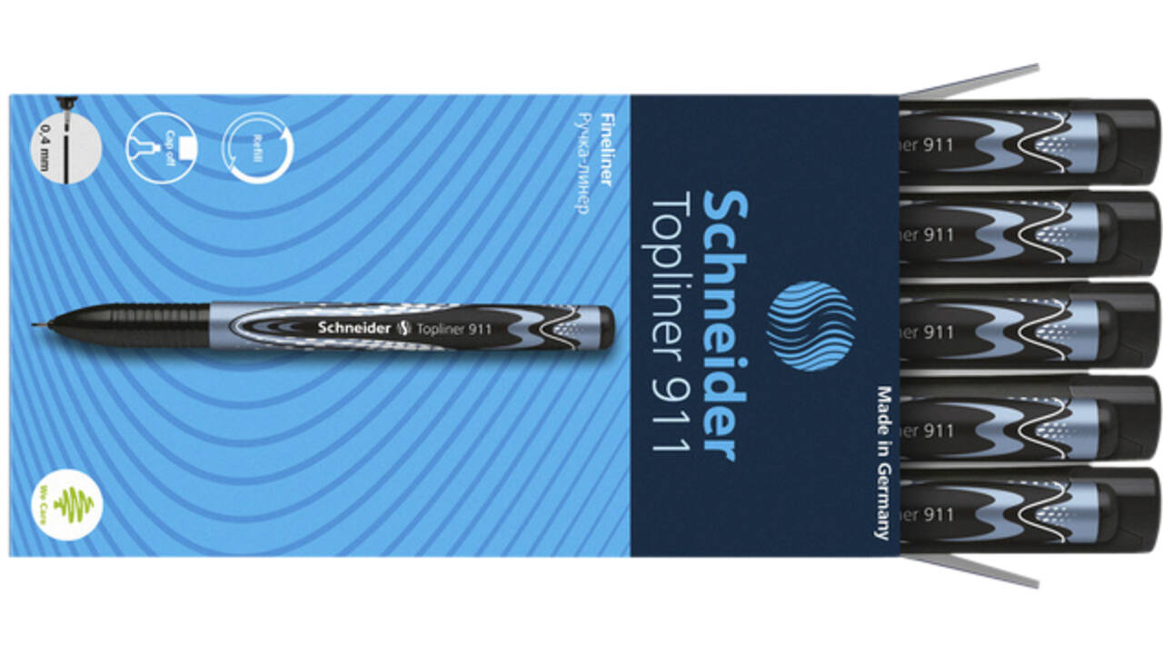 Fineliner Schneider Topliner 911 0.4mm zwart