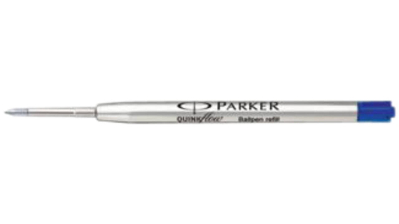 Balpenvulling Parker Quinkflow medium blauw blister à 3 stuks
