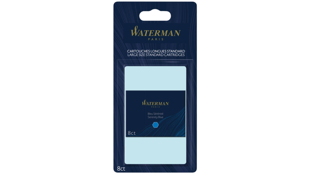 Inktpatroon Waterman internationaal Florida blauw blister à 8 stuks