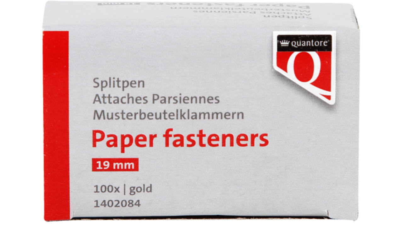 Splitpen Quantore 19mm 100 stuks goud