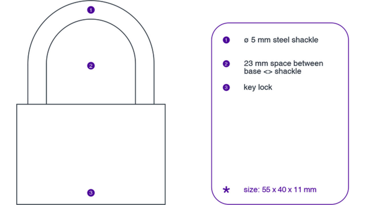 Hangslot Pavo 40mm