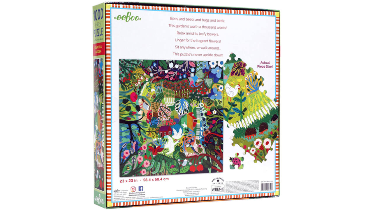 Puzzel Eeboo Bountiful Garden 1000 stuks