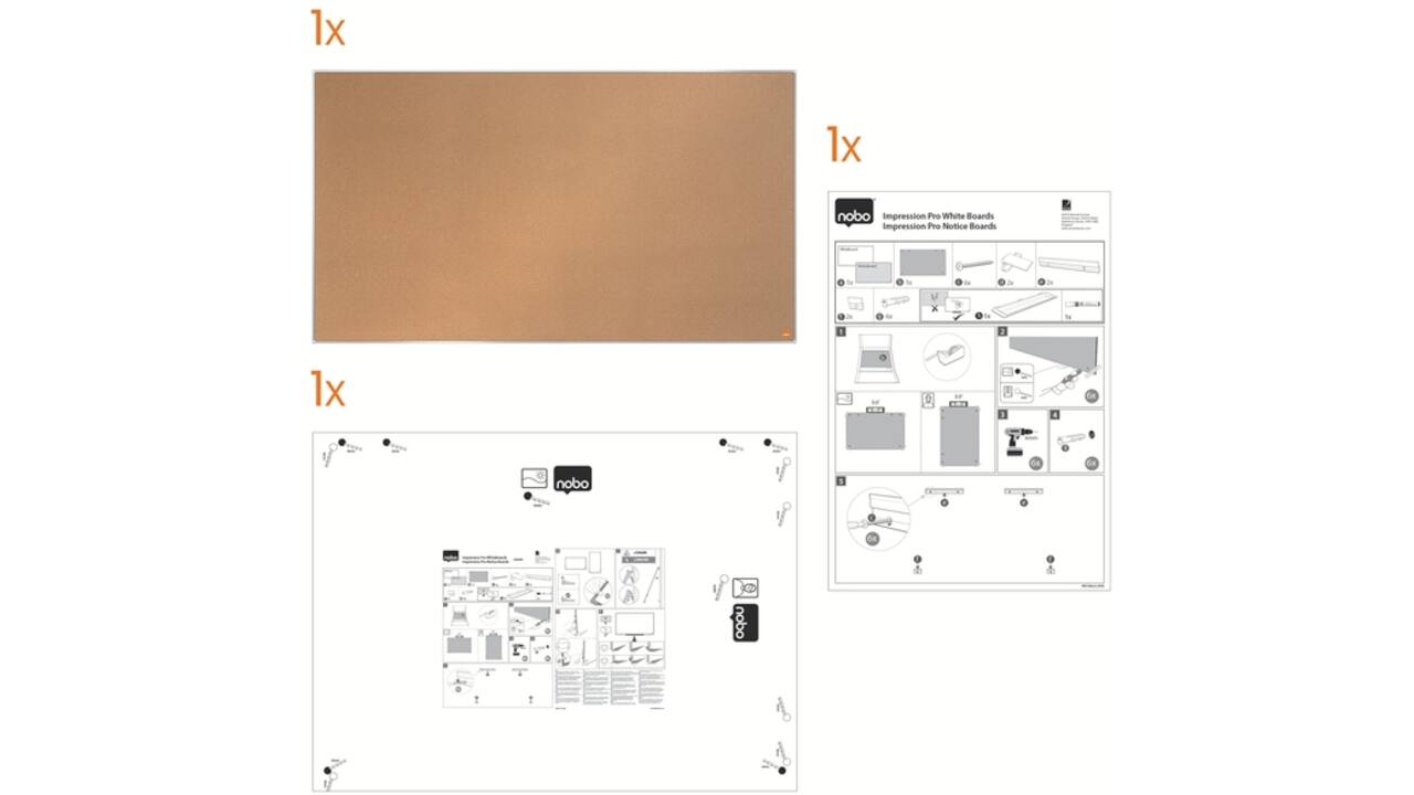 Prikbord Nobo Impression Pro Widescreen 50x89cm kurk