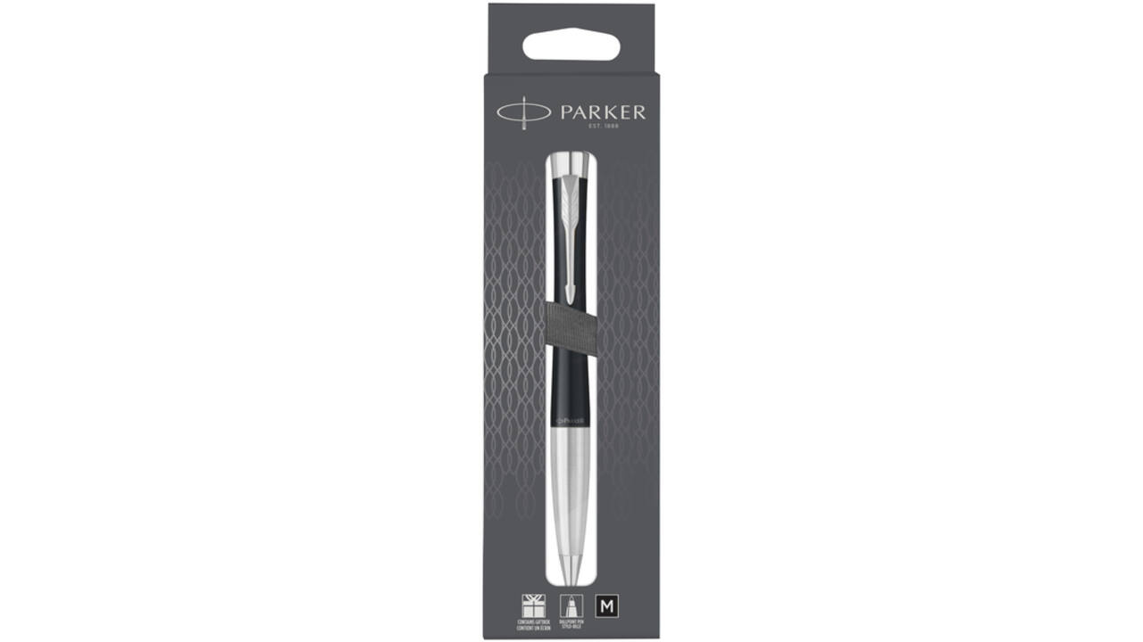 Balpen Parker Urban twist matt black CT medium blister à 1 stuk