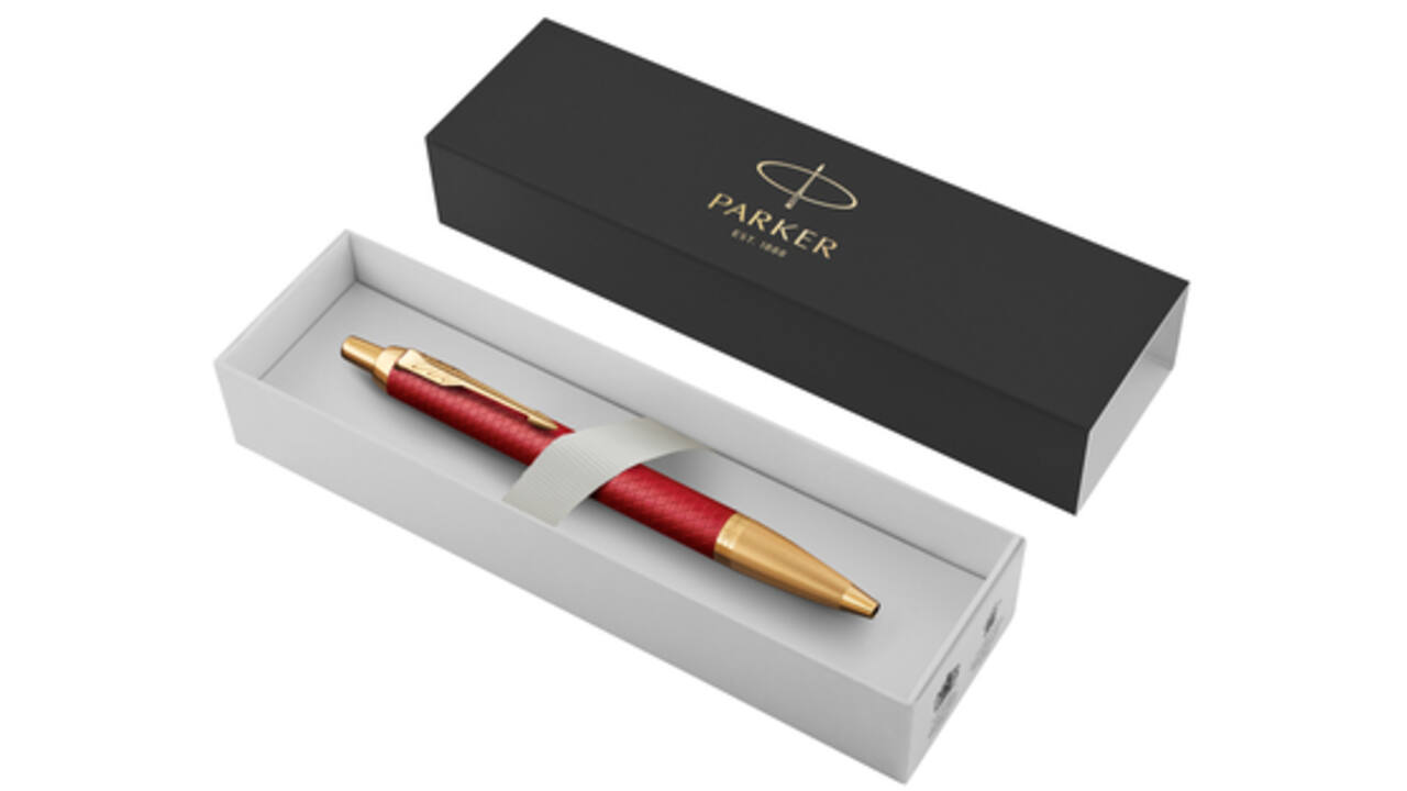 Balpen Parker IM Premium deep red medium blister à 1 stuk