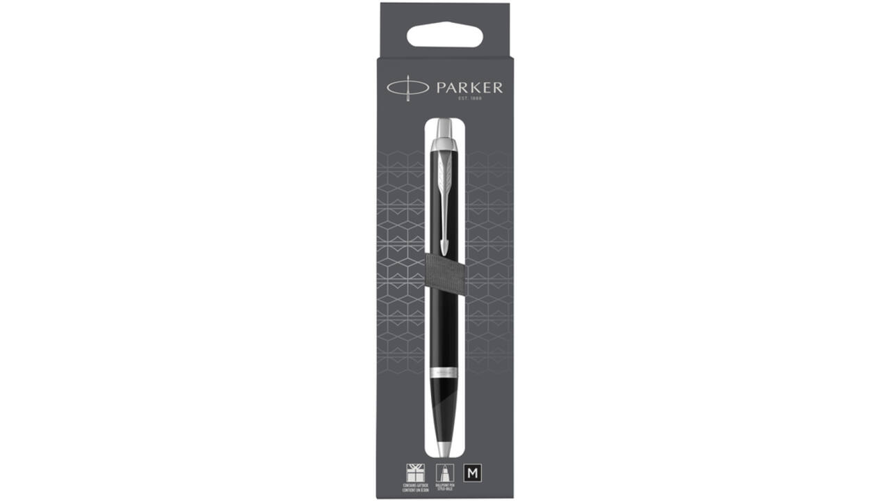 Balpen Parker IM matt black CT M blister à 1 stuk