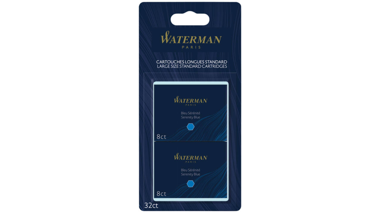 Inktpatroon Waterman internationaal Florida blauw blister à 10 stuks