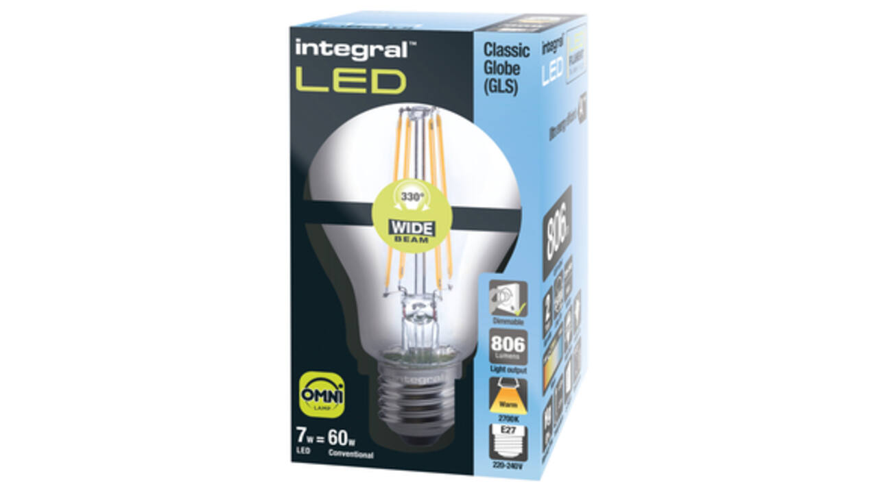 Ledlamp Integral E27 2700K warm wit 7W 806lumen