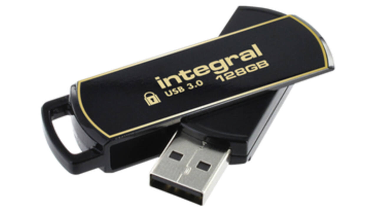 USB-stick Integral 3.0 Secure 360 128GB zwart