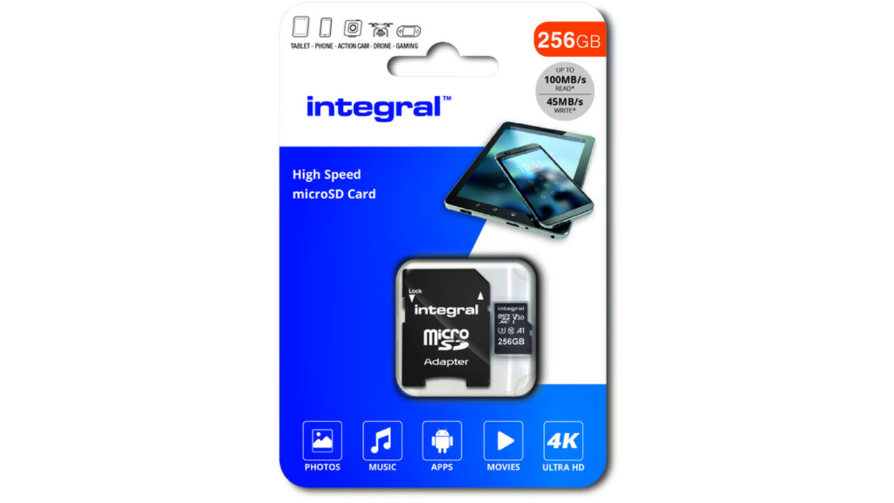 Geheugenkaart Integral microSDXC 256GB