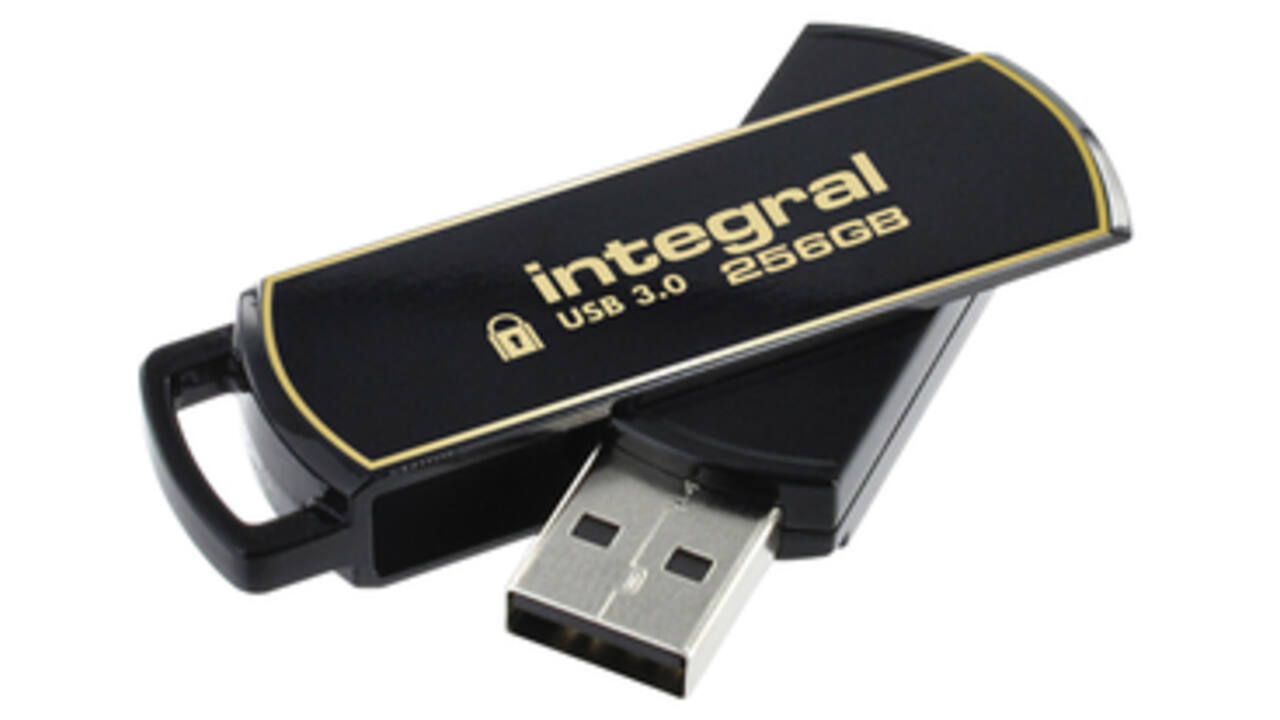 USB-stick Integral 3.0 Secure 360 256GB zwart