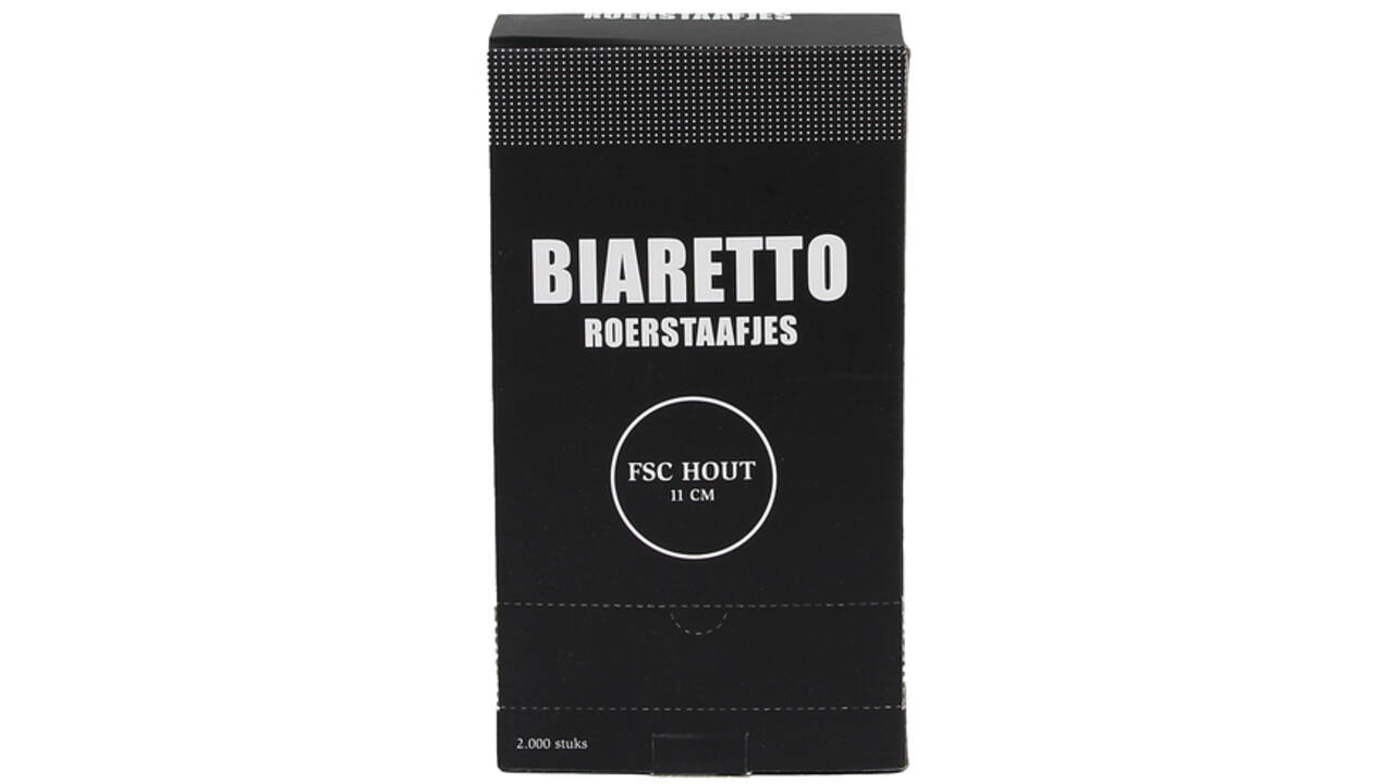 Roerstaafjes Biaretto hout 11cm 2000 stuks