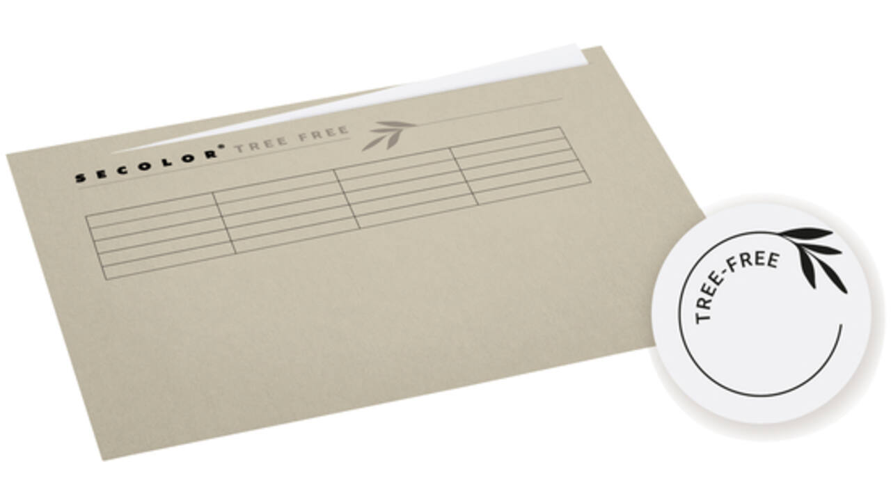Vouwmap Djois Tree-Free A4 ongelijk 226gr beige