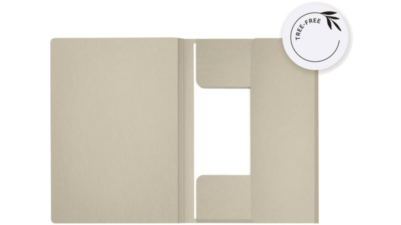 Dossiermap Djois Secolor Tree-Free A4 3 kleppen 226gr beige