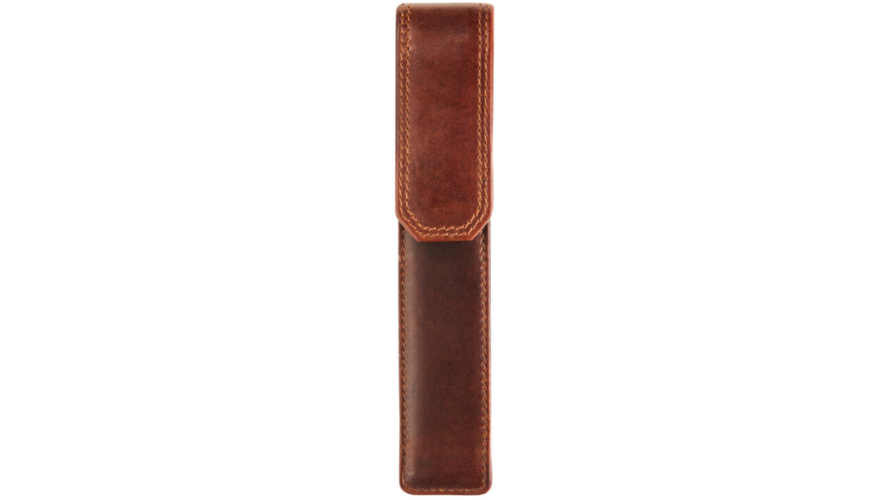 Pennenetui Maverick The Original 1delig leer bruin