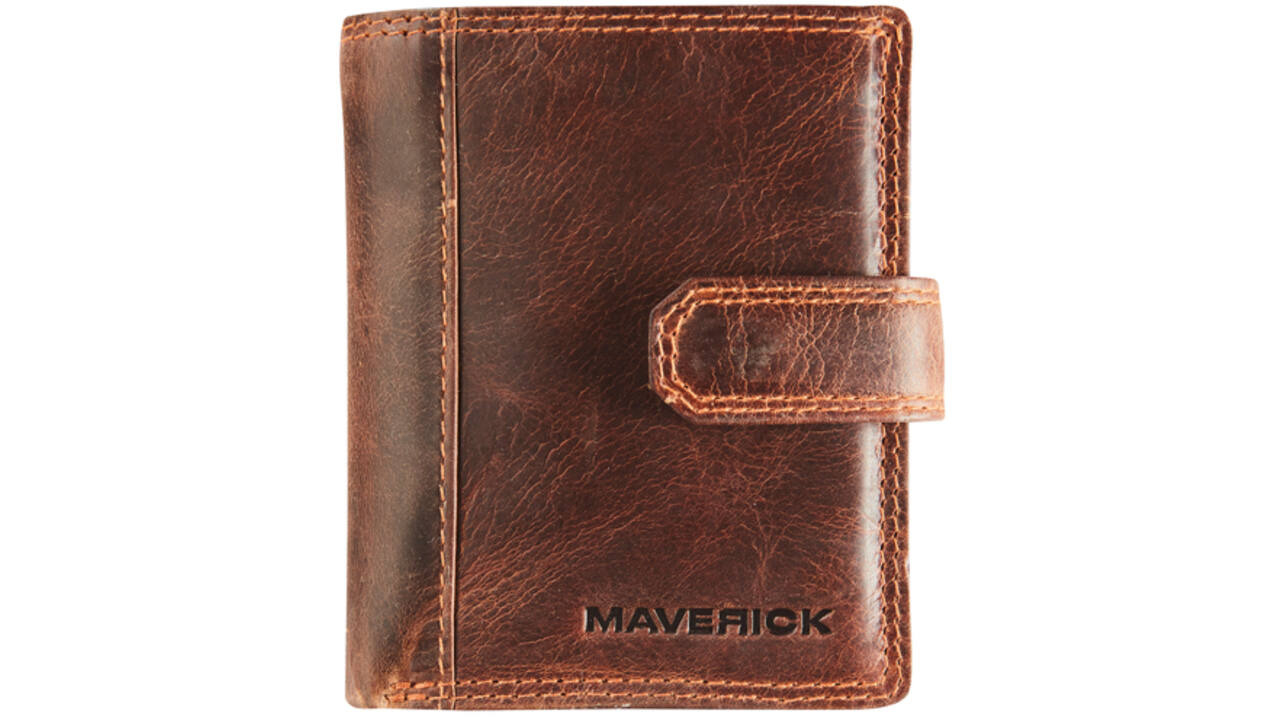 Kaarthouder Maverick The Original super compact RFID leer bruin