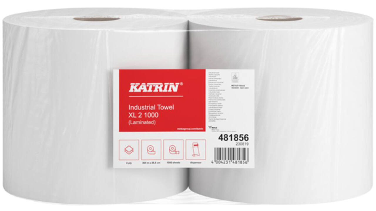 Poetspapier Katrin XL 2-laags 360m wit 481856