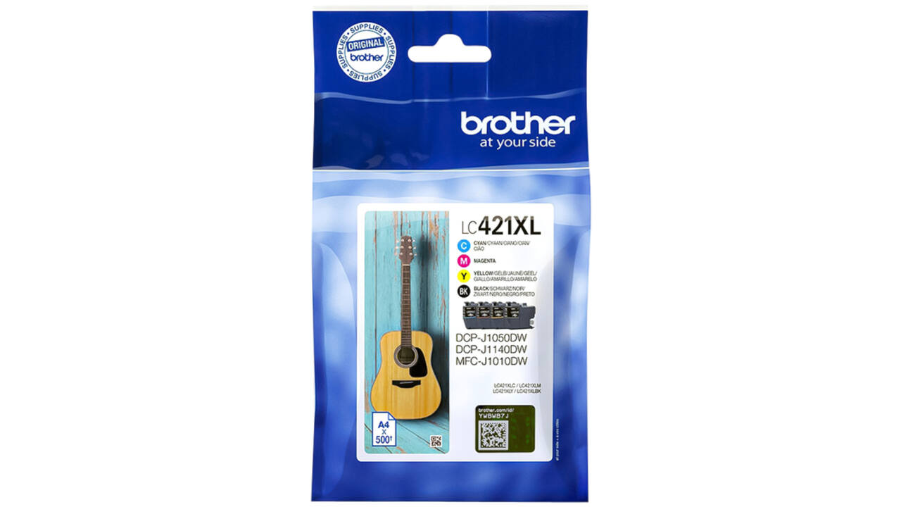 Inktcartridge Brother LC-421XL zwart + 3 kleuren