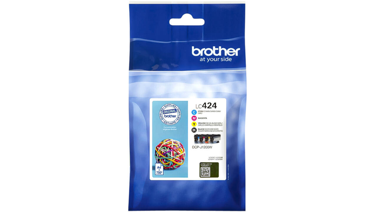 Inktcartridge Brother LC-424 zwart + 3 kleuren