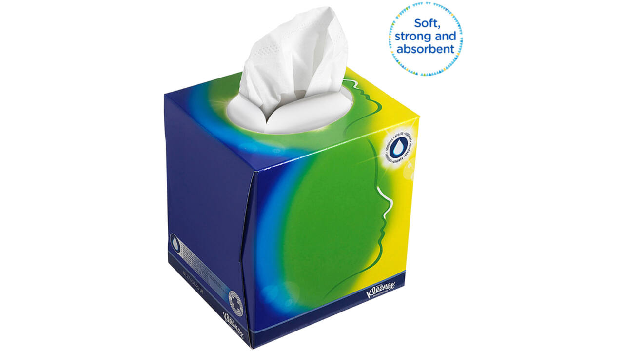 Facial tissues Kleenex kubus 3-laags 56stuks wit 8825