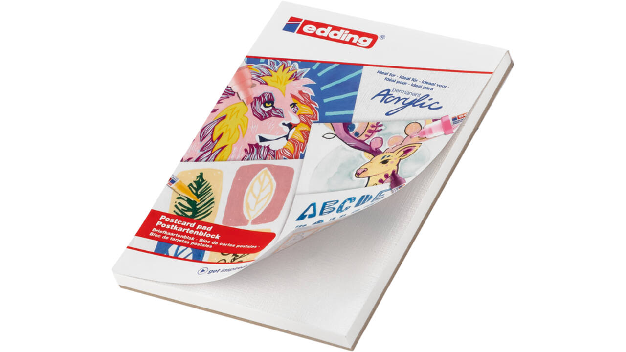Olie- en Acrylblok edding 30010 A6 20 vel 300 gram wit