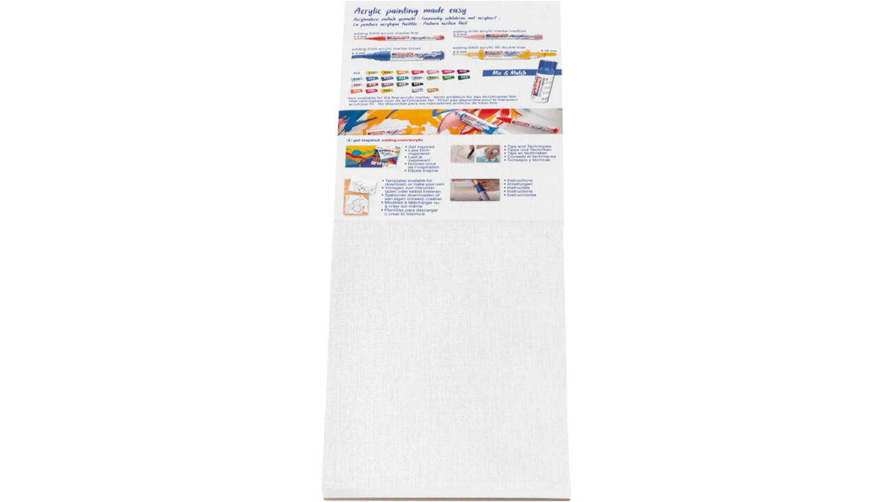 Olie- en Acrylblok edding 30010 A6 20 vel 300 gram wit