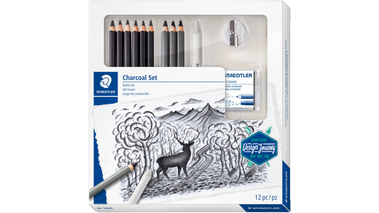 Houtskoolpotloodset Staedtler Design Journey 12-delig