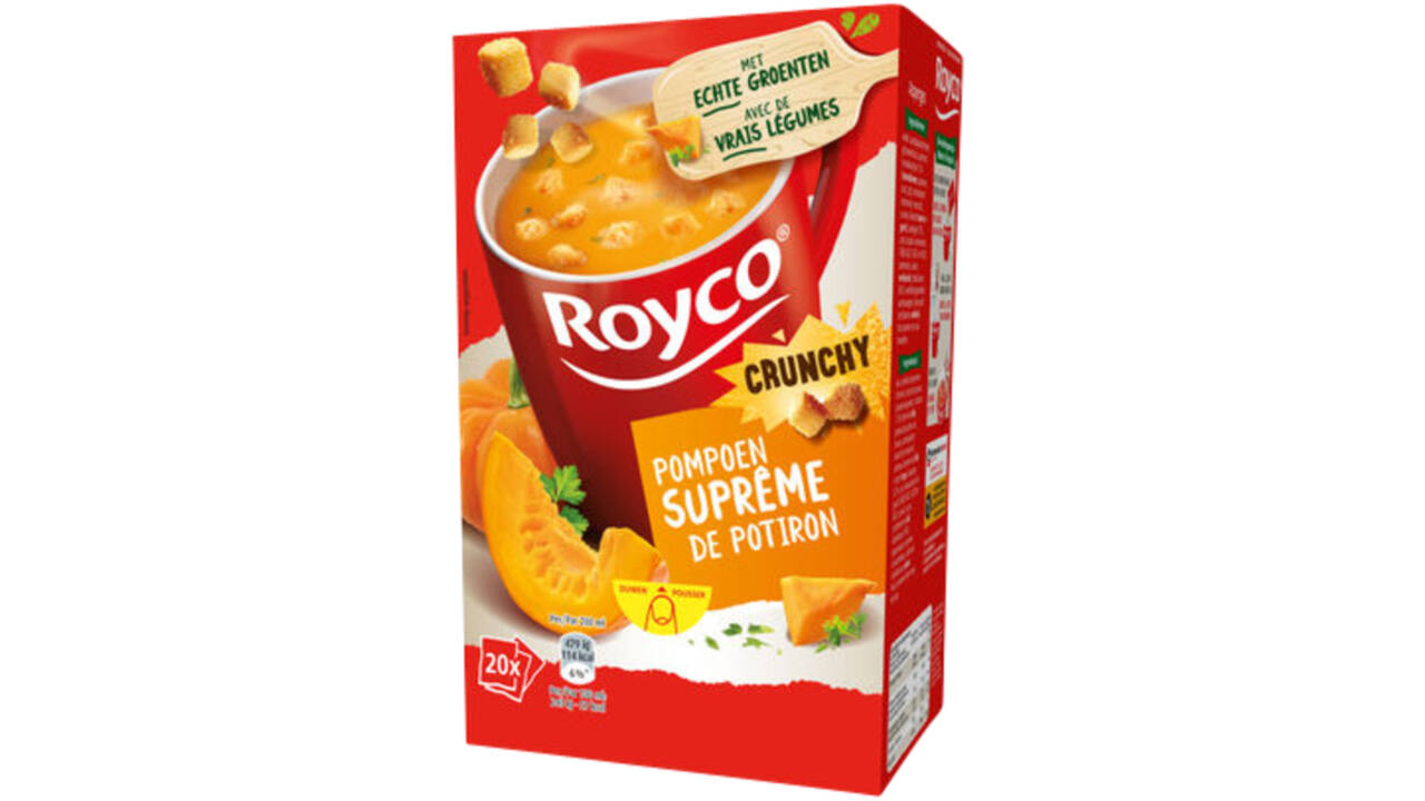 Soep Royco pompoen Supreme met croutons 20 zakjes