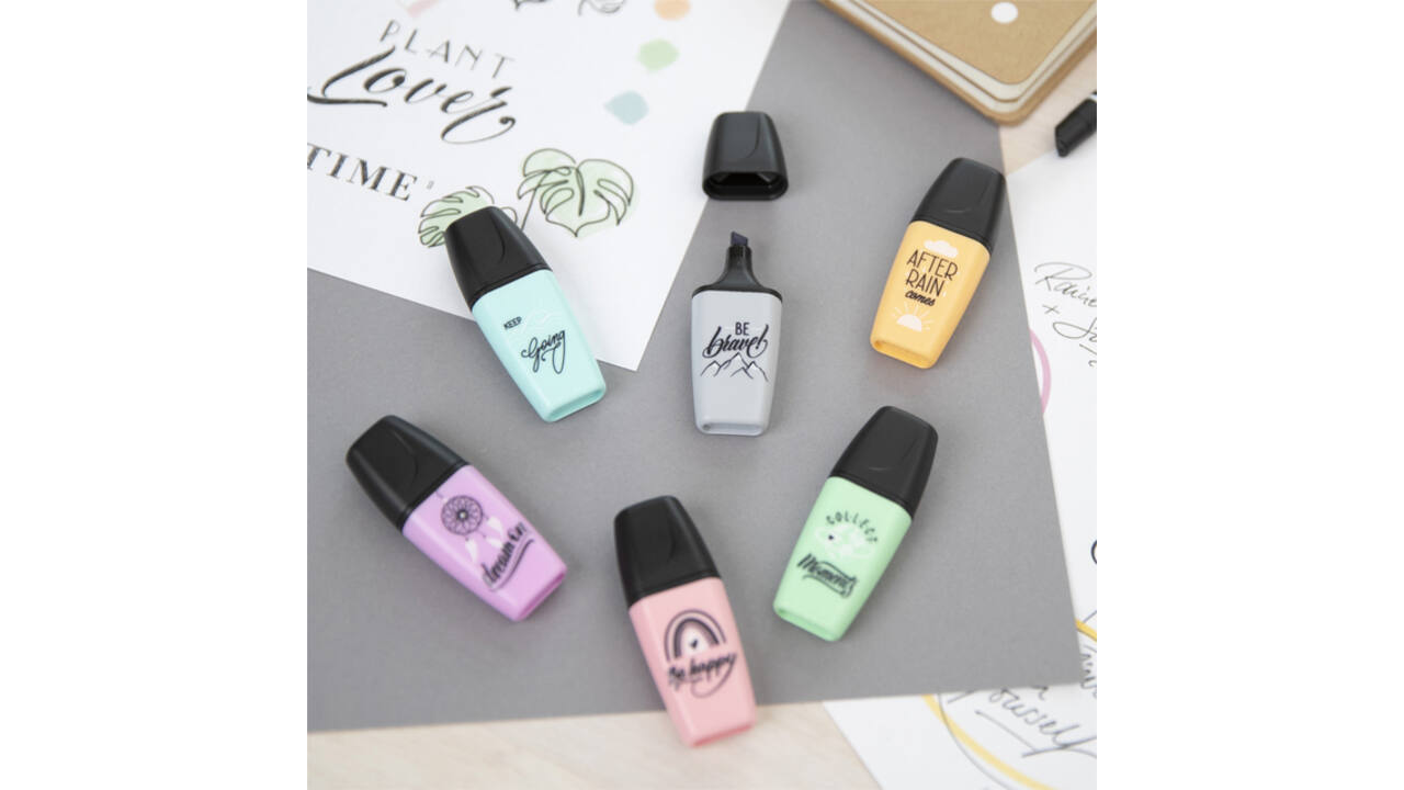 Markeerstift STABILO BOSS mini Pastellove assorti etui à 6 stuks