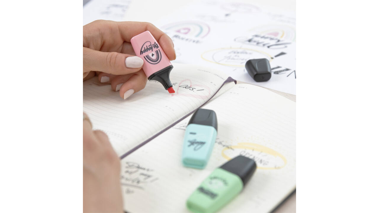 Markeerstift STABILO BOSS mini Pastellove assorti etui à 6 stuks