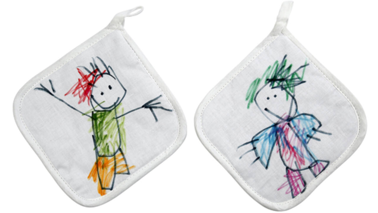 Pannenlappen Creativ Company 20x20cm wit