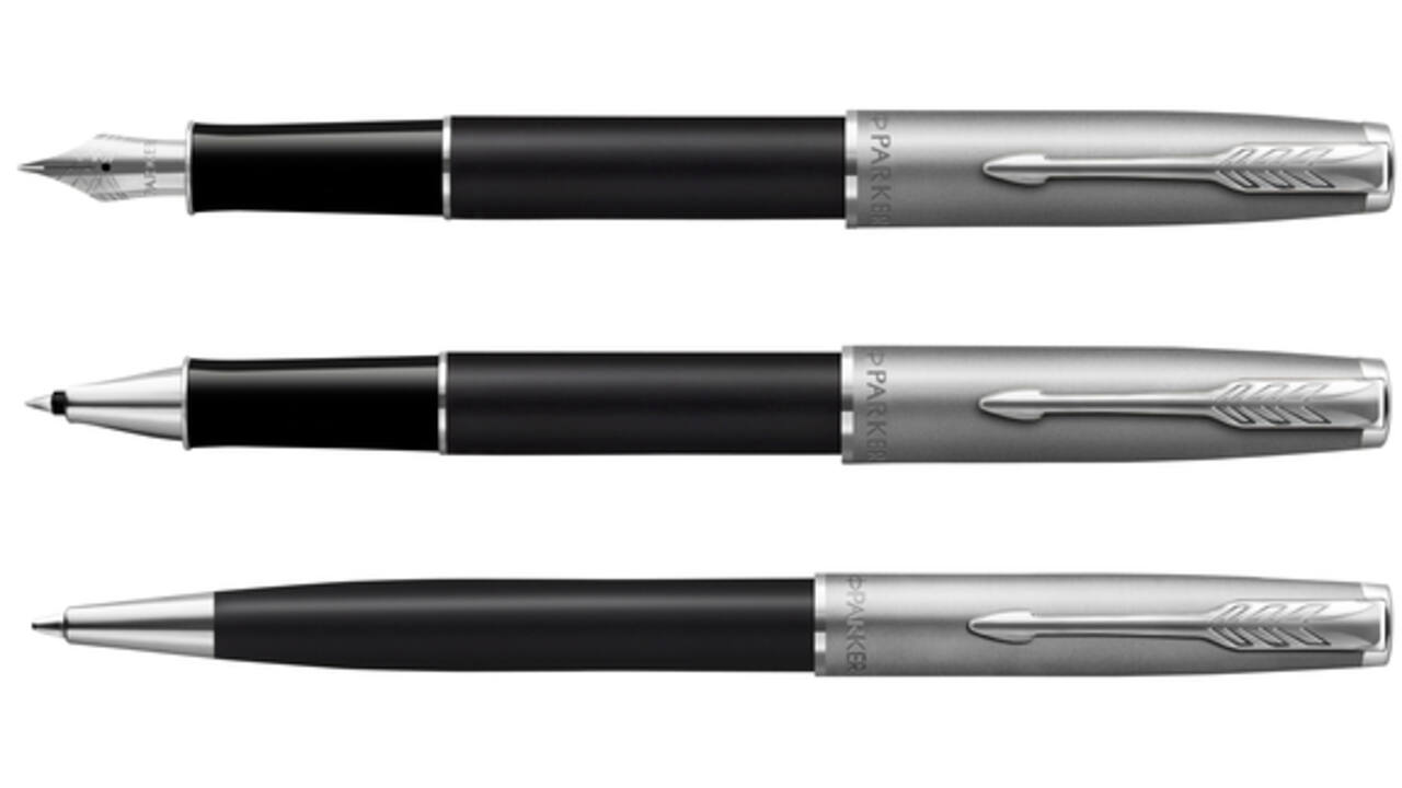 Vulpen Parker Sonnet Essential sandblasted CT matte black lacquer fijn
