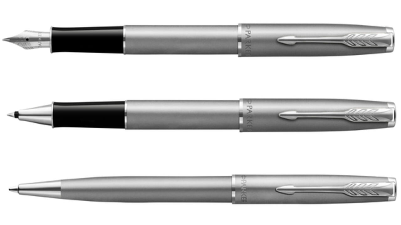 Vulpen Parker Sonnet Essential sandblasted stainless steel lacquer CT medium