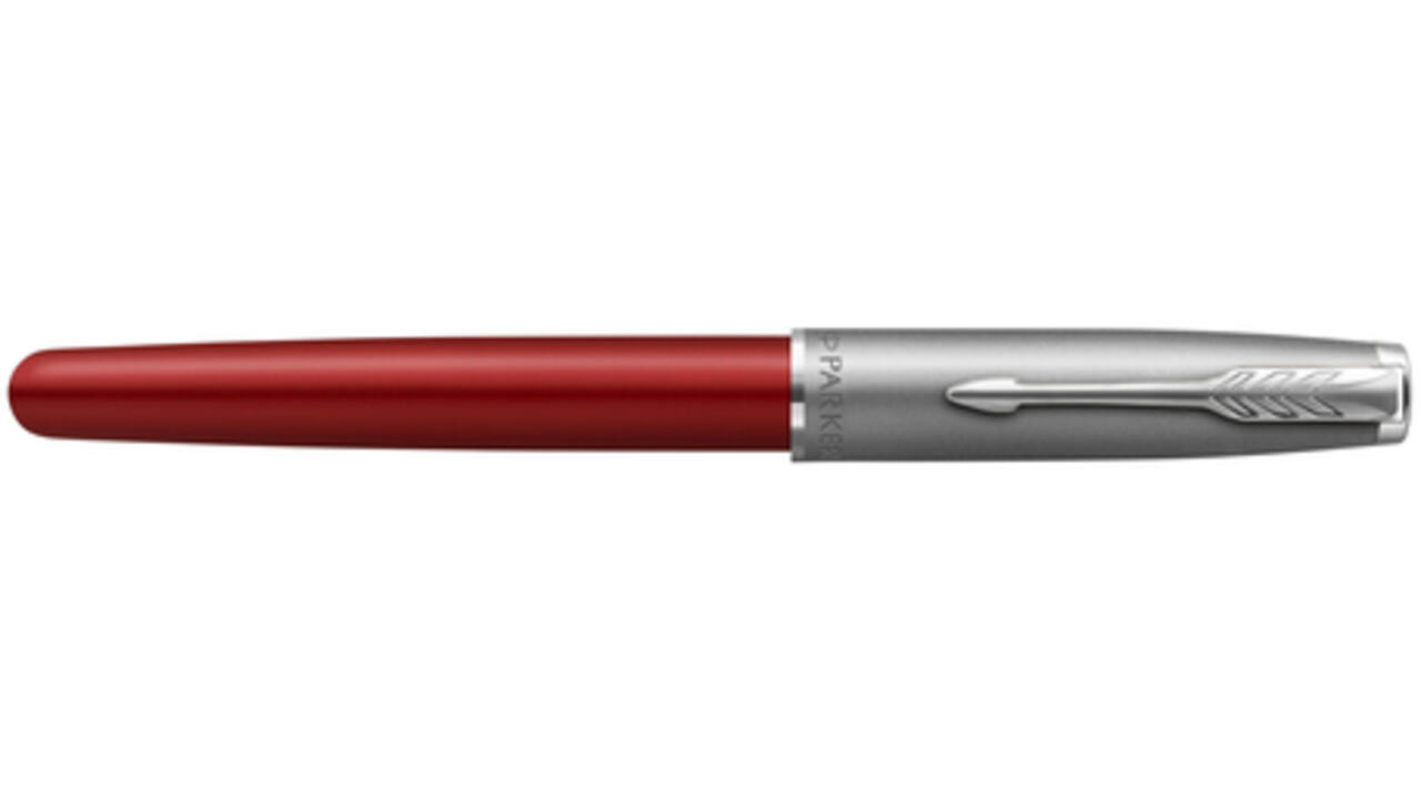 Rollerpen Parker Sonnet Sand Blasted Metal & Red Lacquer F