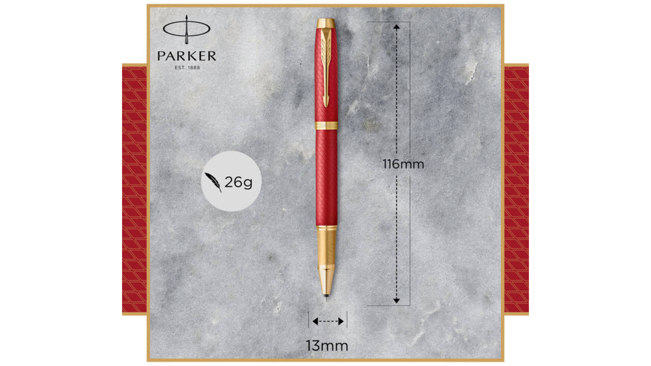 Rollerpen Parker IM Premium deep red GT fijn